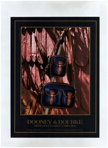 1990 Dooney & Bourke Leder Handtasche Original Print Werbung ~ kostenloser Versand ~ Tasche - Bild 1 von 1
