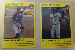 1992 Milwaukee Brewers Police Cards - Oshkosh Police Dept. & Oshkosh Noon .... - Bild 1 von 20