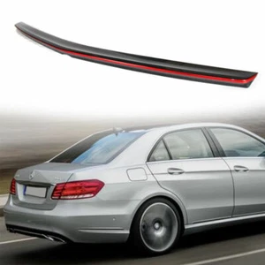 Painted Black + RED Line Fit For MERCEDES BENZ W212 SEDAN E550 TRUNK SPOILER - Picture 1 of 6