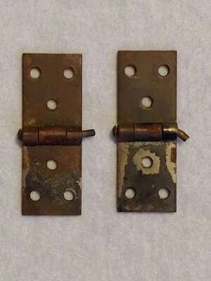 2 - De colección - Mini bisagras de acero - tamaño total - 15/16 pulgadas de ancho x 2 9/16 de largo Foto 1 de 4