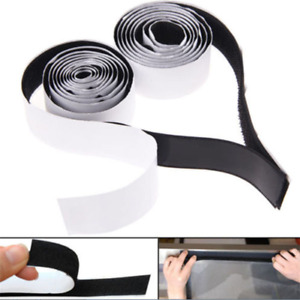 Top 2 in1 Self Adhesive Tape Hook and Loop Fastener Extra Sticky Back 1mx20mm