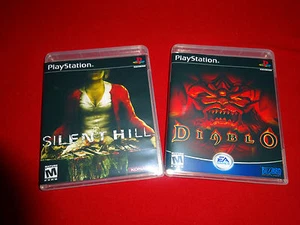 EMPTY REPLACEMENT CASES! Silent Hill + Diablo Sony PlayStation 1 PS1 - Picture 1 of 3