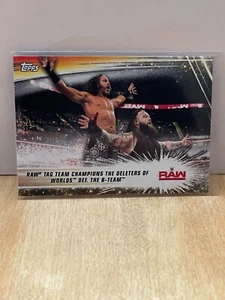 2019 Topps WWE Summerslam #65 Raw Tag Champions Deleters of Worlds def B-­Team - Picture 1 of 2