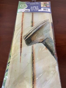 NEW Custom Decor Large Flag PATRIOTIC GERANIUM 28" x 40" NIP NWT - Picture 1 of 2