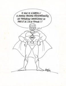 GERARD LAUZIER  - Tavola originale Copertina per storia inedita FNAIM - Picture 1 of 1