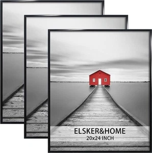 4 Pack ELSKER&HOME 16x20 Picture Frames for Wall,Picture Poster Frame Black for - Picture 1 of 5