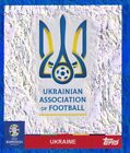 Topps Euro 2024 Sticker UKR 1 Ukraine Logo Blue Foil