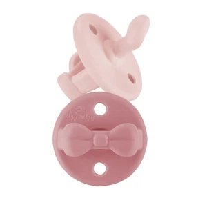 Silicone Orthodontic Pacifiers, 6-18 Months, Ballet Slipper & Primrose - Picture 1 of 12