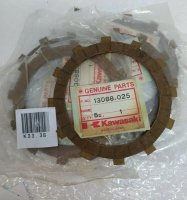 Genuine Kawasaki S2 S3 KH400 S1 KH250 Clutch Friction Plate NOS 5pc - Image 1 of 2