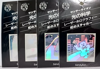 Sandylion Pegatinas Regalo San Valentín Vintage 3D Oso Niña Baile Payaso x4 Años 80 Foto 1 de 4