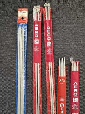 Vintage England Aero / Milward Knitting Needles Size 3.75mm (lot of 5) - Image 1 of 2
