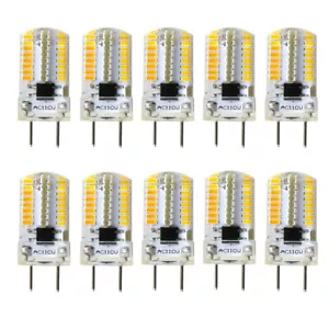 10pcs G8 Bi-Pin T5 64 3014 LED Light Bulb Dimmable Crystal Lamp 120V Warm White - Picture 1 of 6