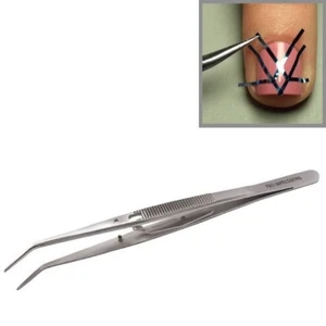 Pro Impressions Long End Curve Tweezers (Nail Art Picker Eyelash Extensions) - Picture 1 of 1