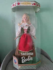 BARBIE DA COLLEZIONE SVEDESE DOLLS OF THE WORLD 20° ANNIVERSARIO MATTEL NUOVA - Foto 1 di 4