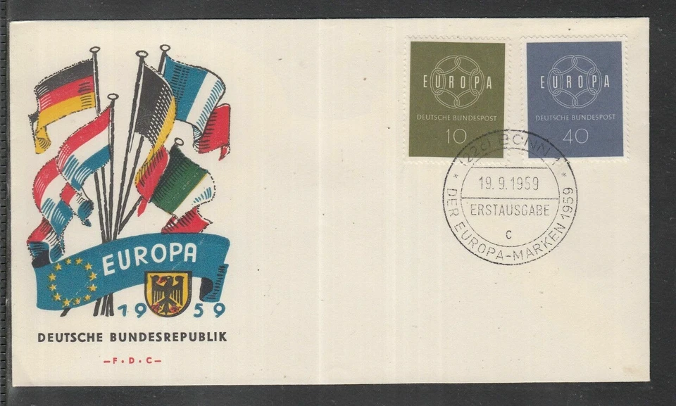 Germany 1959   Europe Cept of beautiful FDC  (I) - Image 1 of 1