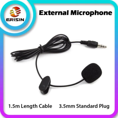 Universal 3.5mm Audio External Microphone for Car Stereo Headsfree laptop Clips