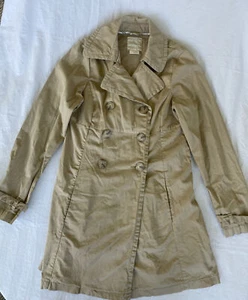 Old Navy Women’s Trench Coat S Beige Cotton Blend City Classic College Outdoor - Picture 1 of 9