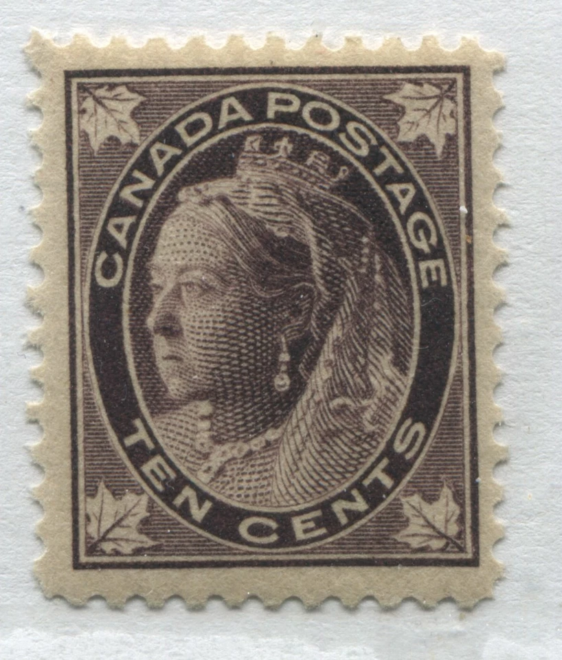 Canada QV 1897 10 cents Leaf mint o.g. hinged  - Image 1 of 1