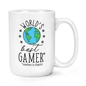 World's Best Gamer 15oz Large Mug Cup Funny Joke Favourite Gaming Computer PC - Picture 1 of 1