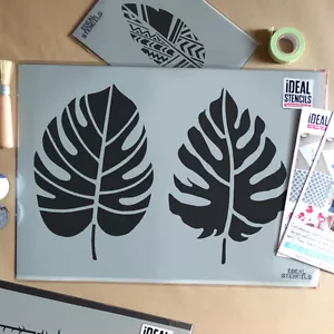 Tropical Diseño de Hojas Plantilla Decoración Hogar Pared Pintura Manualidades - Imagen 1 de 5