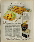 1927 Swift Silverleaf Brand Pure Lard Fries Salad Vintage Print Ad 3919