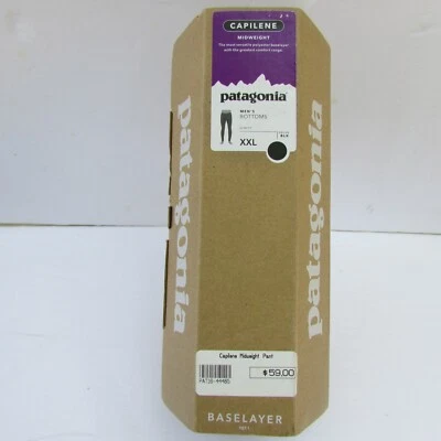 Calça Patagonia Capilene peso médio baselayer boné MW masculina XXL preta 44485 - Imagem 1 de 4
