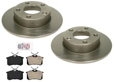 Rear Disc Brake Rotors Semi Metallic Brake Pads For Audi A4 Quattro 1996-2001 - Image 1 of 4