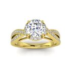 14k Yellow Gold Natural Diamond 0.50 ct Engagement Ring VS2 E Round Channel 3.8