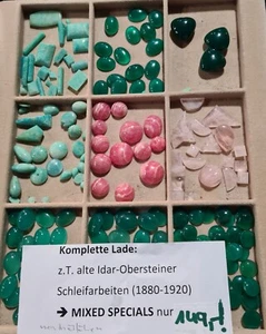 ** SEHR GÜNSTIG: KONVOLUT von Amazonit, Grünquartz, Rosenquartz + Rhodochrosit * - Bild 1 von 2