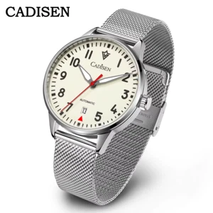Orologio automatico CADISEN C8224 orologio da polso luminoso in acciaio inox NH35A zaffiro - Foto 1 di 12