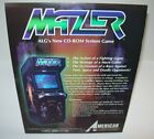 Mazer Arcade FLYER Original 1995 Videojuego Hoja de Obra de Arte Retro Americano Láser