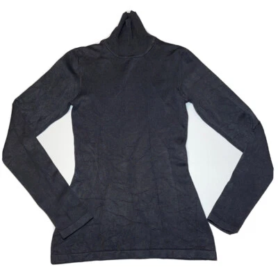 Suéter pequeño vintage Henri Bendel Top Hong Kong negro rayón spandex para mujer” Foto 1 de 4