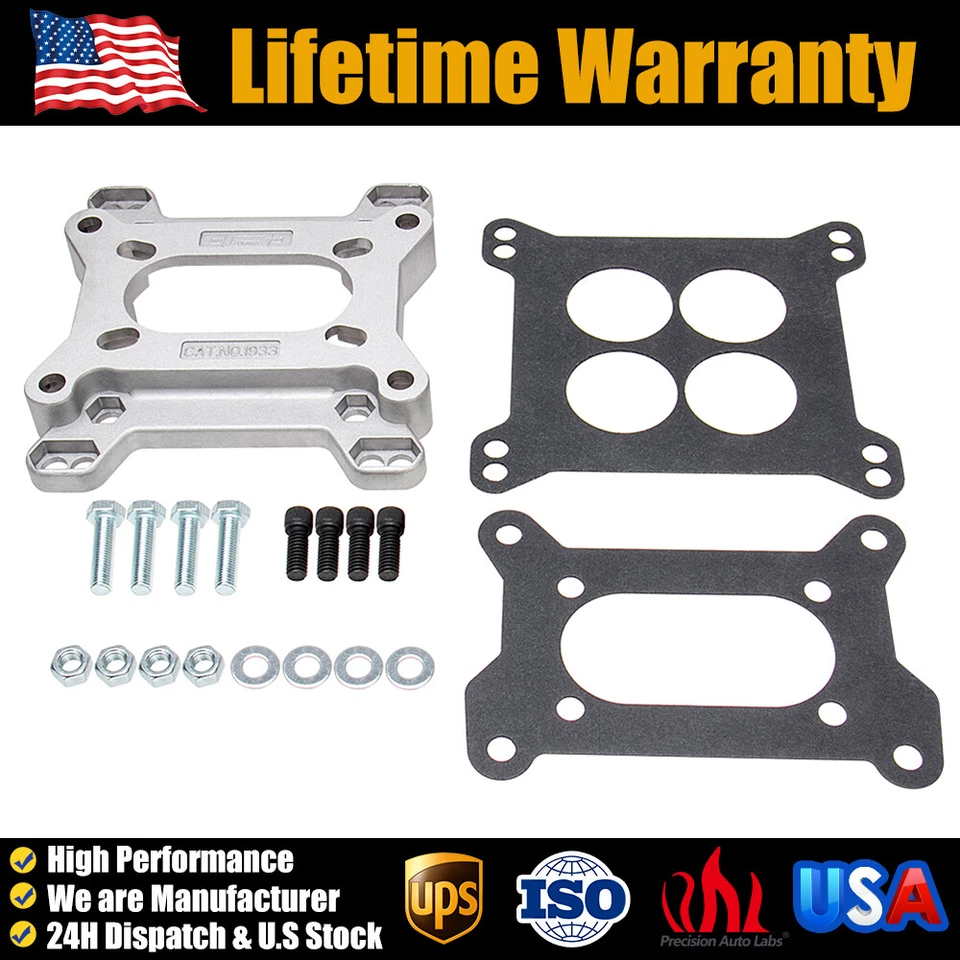 Kit adaptador de carburador de aluminio de 4 pernos de 2 barriles a 4 barriles para 1933 EE. UU. Foto 1 de 4