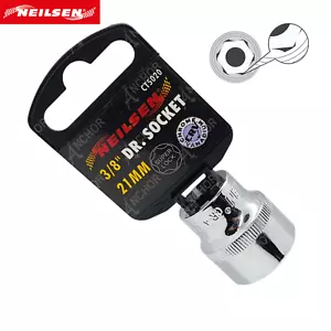 Zócalo de accionamiento de 21 mm 3/8" pulgadas estándar 6 seis puntos 6PT zócalo métrico SuperLock - Imagen 1 de 1