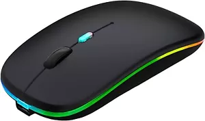 Kabellose Bluetooth Maus, dünne und leise wiederaufladbare LED Maus für Port - Bild 1 von 9
