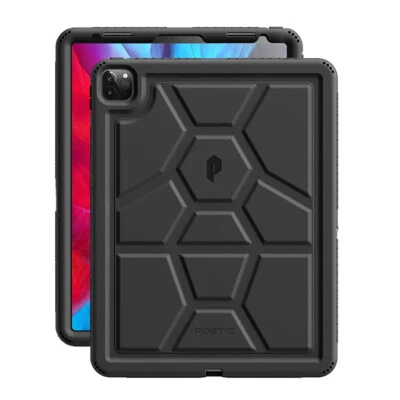 For ipad Pro 12.9 3rd Gen Case 2021 Tablet Cover Black Soft Silicone Full Body - Image 1 of 4