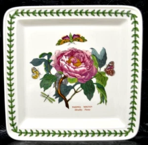 Portmeirion Botanic Garden PEONY Square Dinner Plate 10 3/4" Purple Floral - Picture 1 of 1