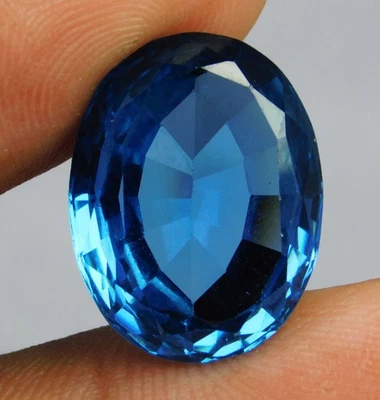 Pedra preciosa solta oval de turmalina indiolita natural brasileira certificada 17,00 quilates - Imagem 1 de 4