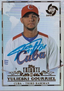 YULIESKI GURRIEL SIGNED AUTO 2013 TOPPS TRIBUTE WBC CARD 15 CUBA HOUSTON ASTROS - Picture 1 of 2