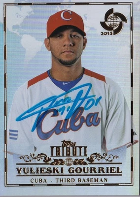 TARJETA 15 CUBA HOUSTON ASTROS DE CUBA HOUSTON ASTROS 2013 TRIBUTO TOPPS AUTO FIRMADA POR YULIESKI GURRIEL Foto 1 de 2