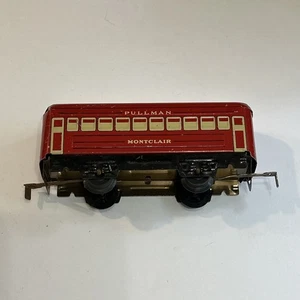 Vintage MARX Toys MONTCLAIR Pullman Car, Red, Tin Litho, O Gauge - Picture 1 of 10