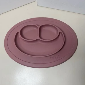 Silikon Saugnapf EZPZ Rosa Smiley Gesicht Fütterungsmatte Kleinkind Happy Plate - Bild 1 von 4