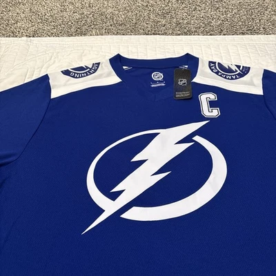 Tampa Bay Lightning Jersey Mens Large Blue White NHL Hockey Steven Stamkos 91 - Image 1 of 4