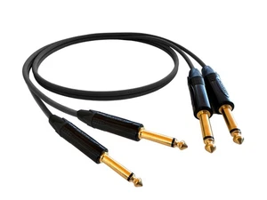 Instrumento de 2 canales hecho en serpiente con Sommer & Neutrik Gold 1/4" TS | Negro | 45 pies - Imagen 1 de 1