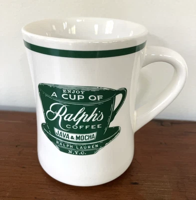 Ralph Lauren Ralph's кофе Java мокко Нью-Йорк классический закусочная кружка ретро винтажный стиль - Изображение 1 из 4