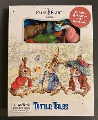 Мир кролика Питера 4 фигурки и книга Tattle сказки, Беатрикс Поттер - Изображение 1 из 4