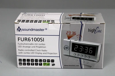 SOUNDMASTER FUR600SI Uhrenradio, PLL Tuner, FM, Silber Senderspeicher 10 NEU - Bild 1 von 4