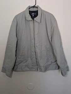 Dickies Quilted Lined Eisenhower Jacket Men's Large Gray Full Zip - Picture 1 of 9