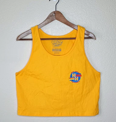 Hype House California TikTok Influencer Mansion Crop Tank Top Size Med Yellow  - image 1 of 4