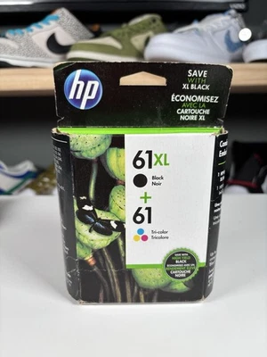 HP 61 Black Tri-Color Ink Cartridge CR259FN CH561WN CH562WN Exp Mar 2016 - Image 1 of 4